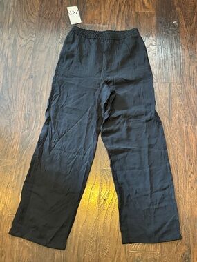 Zara New Black Wide Leg Pants